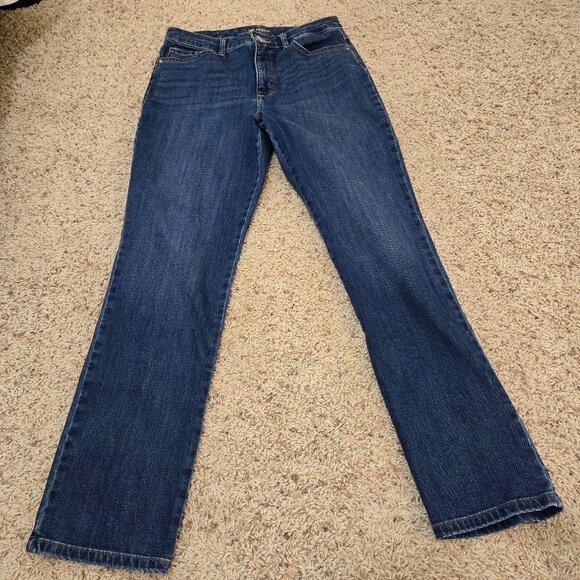 Lee Jeans Womens 10 Denim Straight Leg Relaxed Fit High-Rise Stretch - Picture 1 of 10
